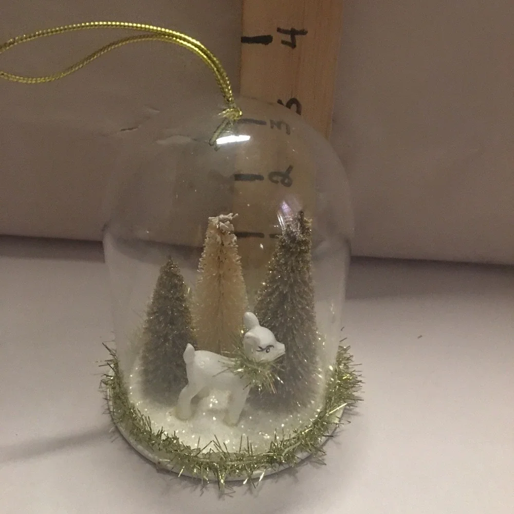 Cloche Retro Reindeer‎ Scene Christmas Tree Ornament Target Wondershop 4